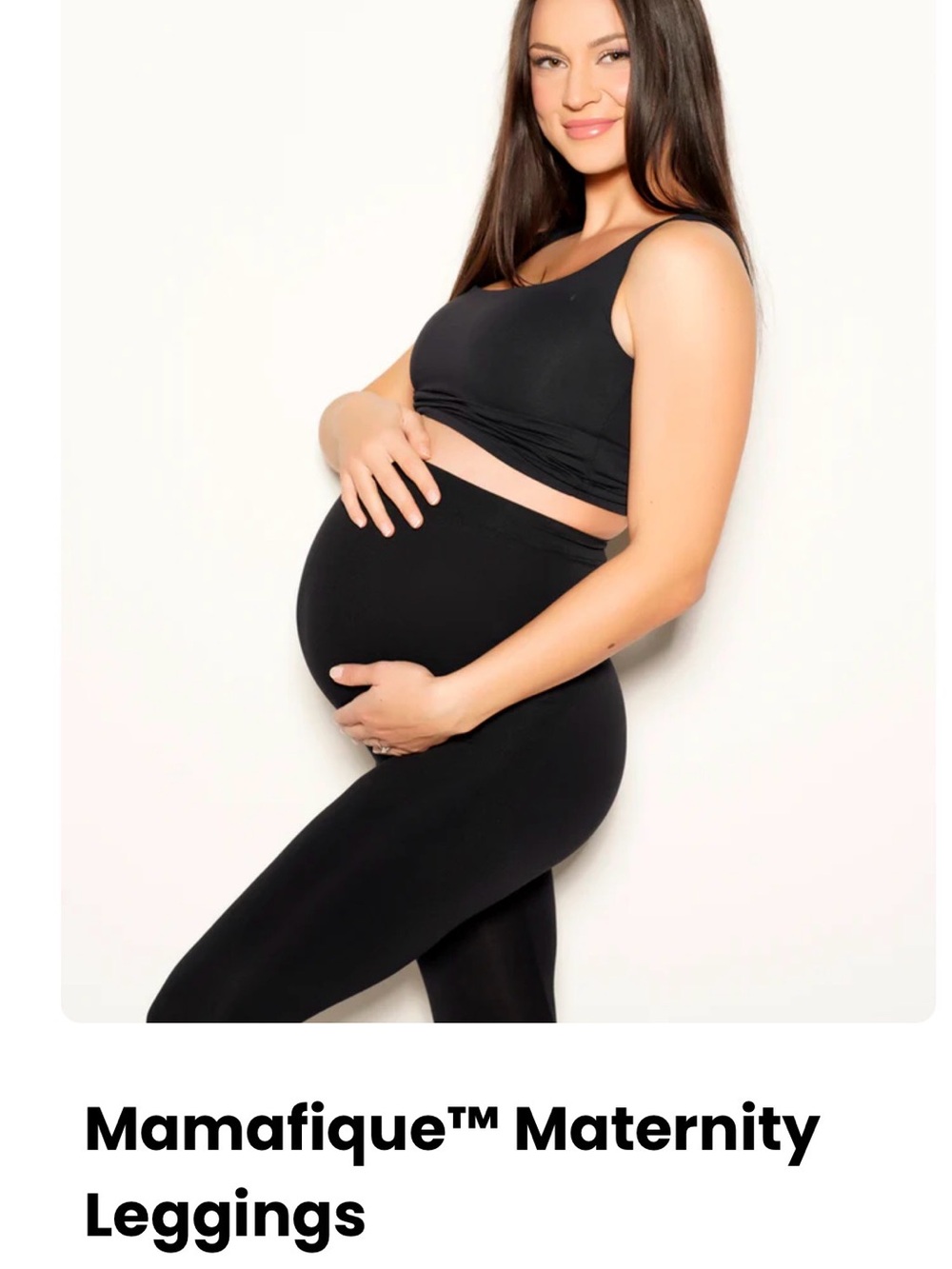Maternity Leggings — high rise black stretchy leggings
